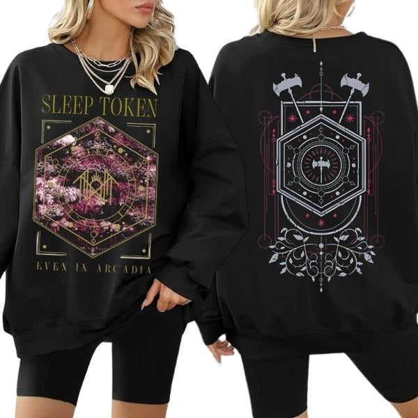 "Even In Arcadia" black Design by Sleep Token T-Shirt, Sweatshirt, Hoodie, Gift For Rock Music Lover, Gift for Fan