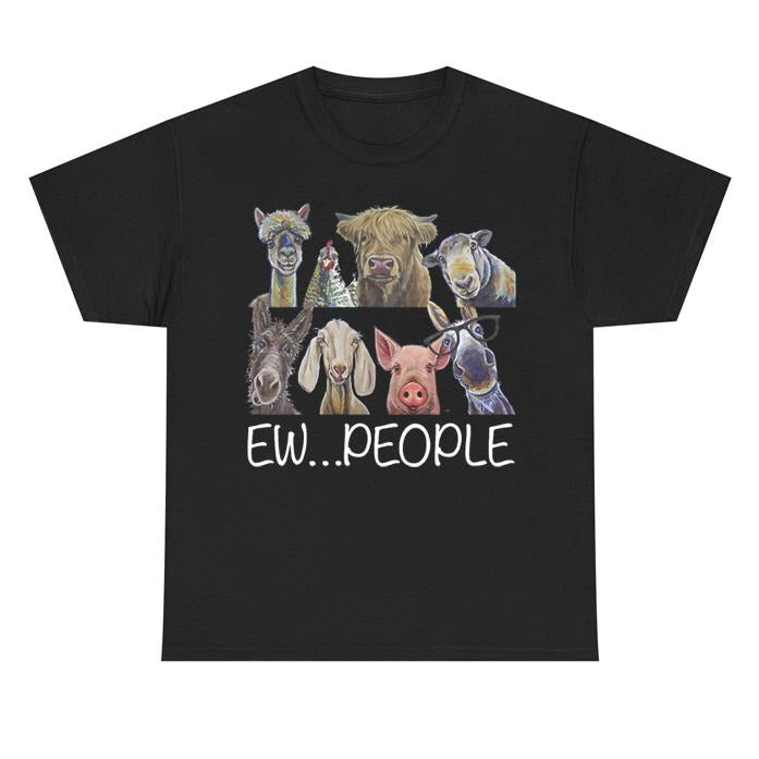"Ew People" Funny Animals Graphic Unisex T-shirt