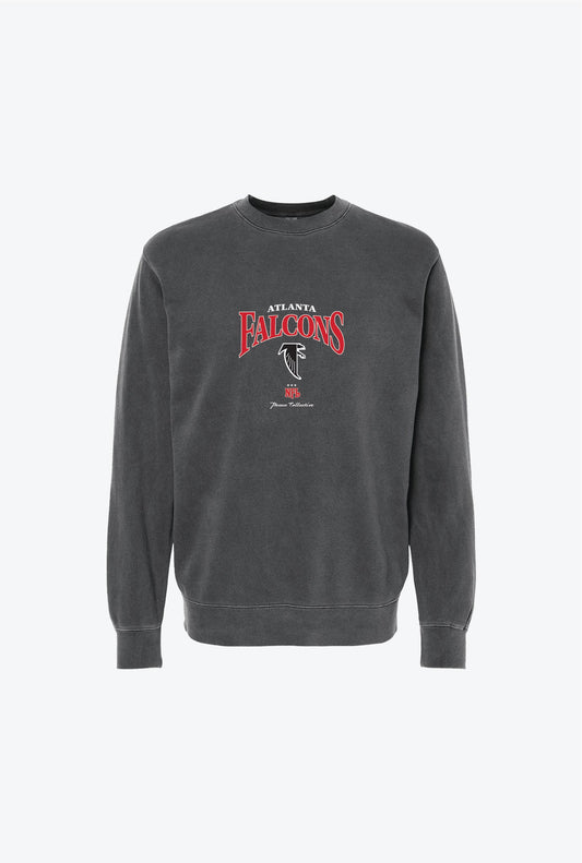 Atlanta Falcons Vintage Embroidered Crewneck - Black