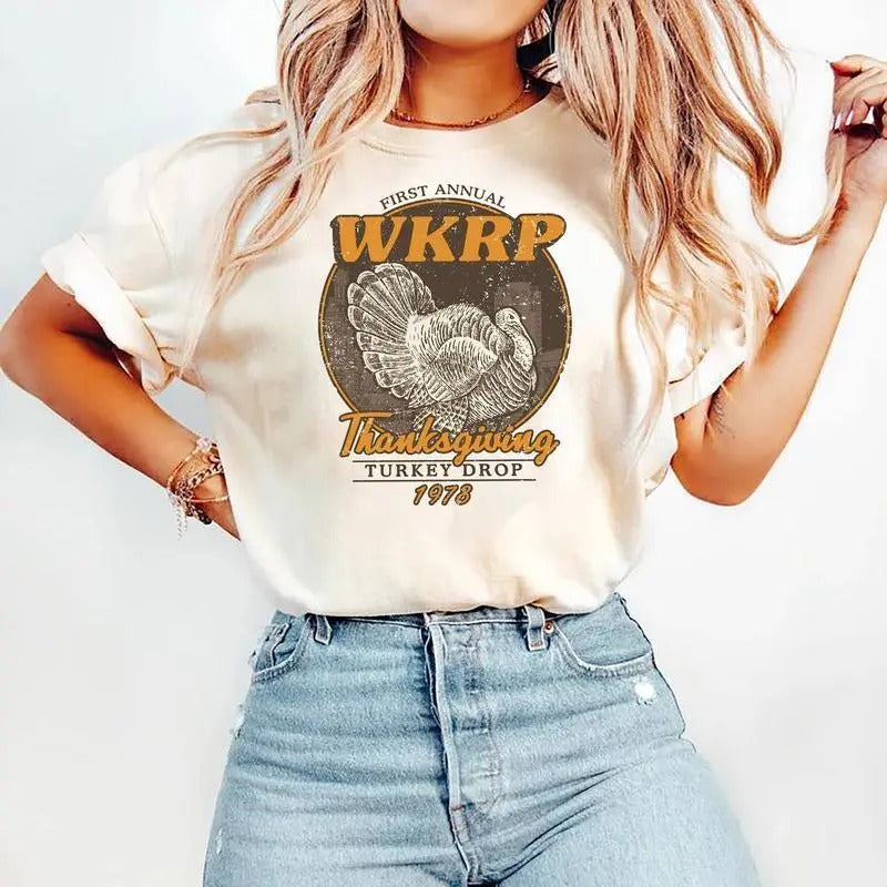 First Annual Thanksgiving Day Turkey Shirt, In Cincinnati Movie Shirt, Happy Thanksgiving Shirt, Drop Turkey Tee, Gift For Women, Gift For Men