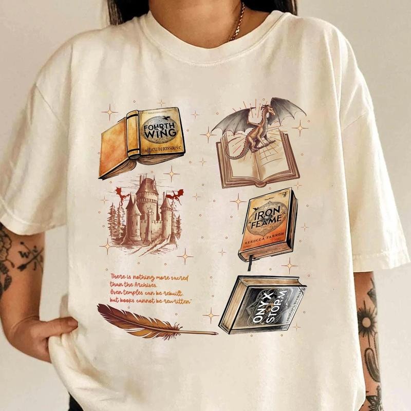 Fourth Wing Series Shirt For Fans, War College T-Shirt, Dragon Rider, Violet Sorrengail, Fantasy Reader, Xaden Riorson, tBook Merch Gift