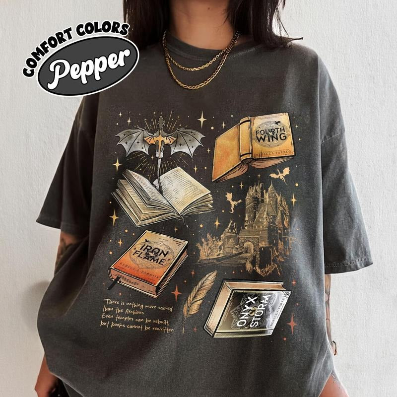 Fourth Wing Series Shirt For Fans, they didnt burn witches shirt, the sacrifice merch, War College T-Shirt, Dragon Rider Tee, Book Merch Gift