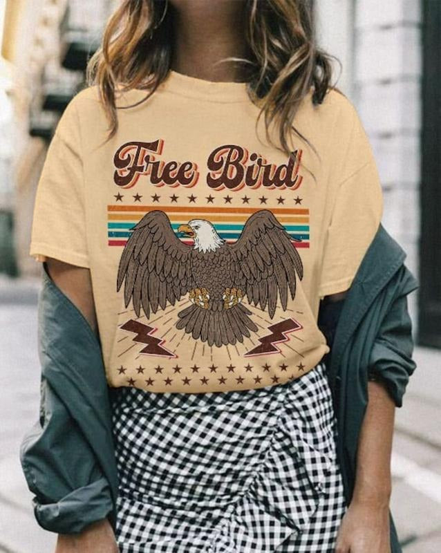 Free Bird T-Shirt, Oversized Tee, Trendy TT-Shirt, Hippie Floral Tee swampdonkey shirt
