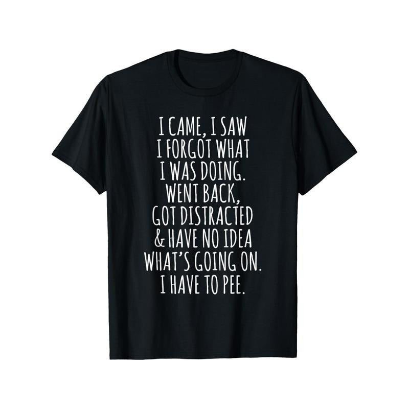 [Funny Senior Citizen Tee] Funny T-Shirt - I Came I Saw I Forgot What I Was Doing - Senior Citizen Made in USA