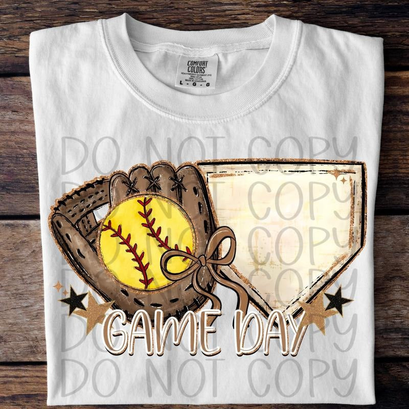 Game Day Softball DTF Transfers - THIS IS NOT A SHIRT