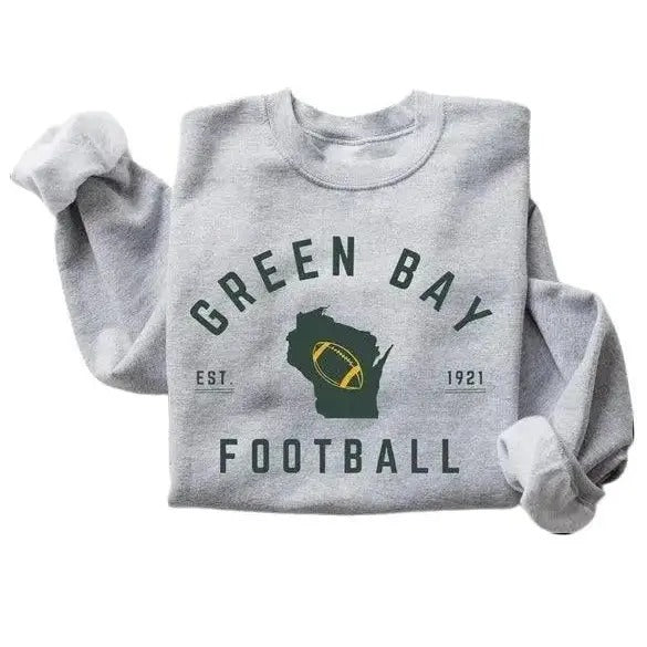 Green Bay Football Sweatshirt, Trendy Green Bay Football Fan Sweatshirts, Green Bay Game Day Sweatshirt