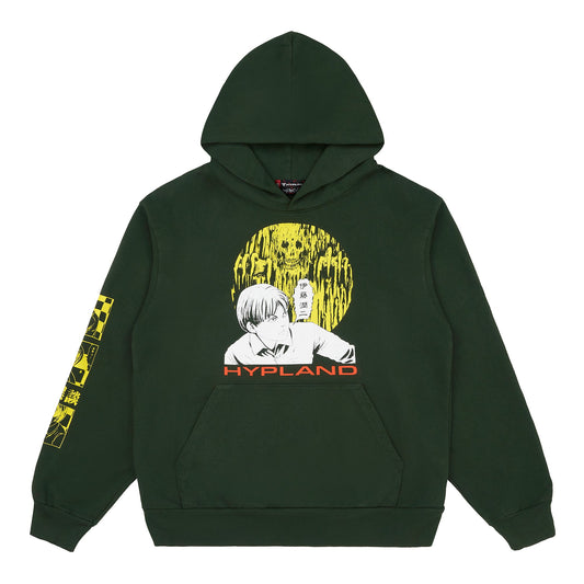 JUNJI ITO SLIME SKELETON HOODIE (DARK GREEN)