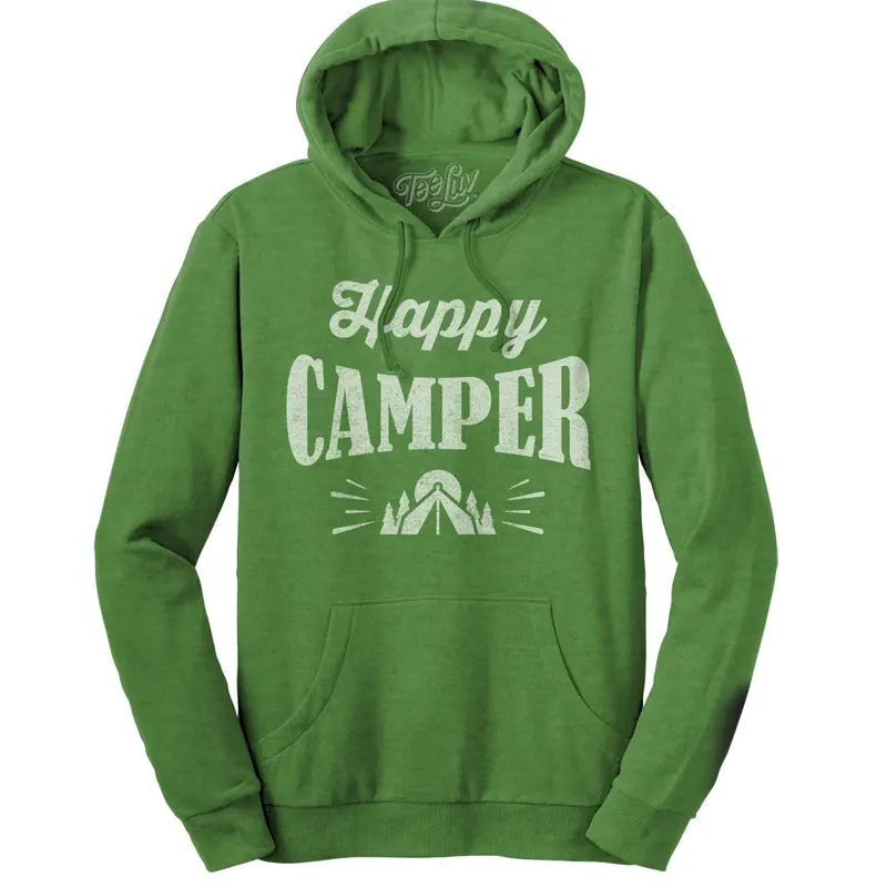 Happy Camper Hooded Sweatshirt - Green