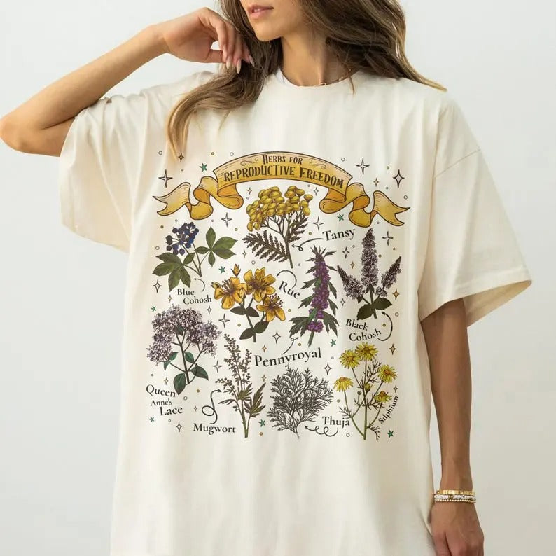 Herbs For Reproductive Freedom Shirt, Reproductive Rights Women's Rights Shirt, throne of glass, fourth wing, Women's Reproductive Herbs,