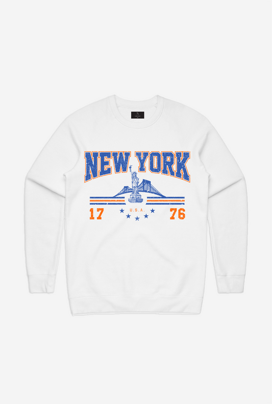 New York Vintage Crewneck - White