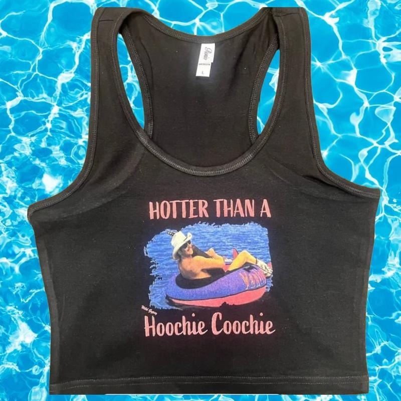 Hotter than a Hoochie Coochie - Crop Tank, Crop Tank Top Y2K Shirt, Political Activism, LGBTQ Rights, Free Speech, Feminist Shirt, Gift For Her