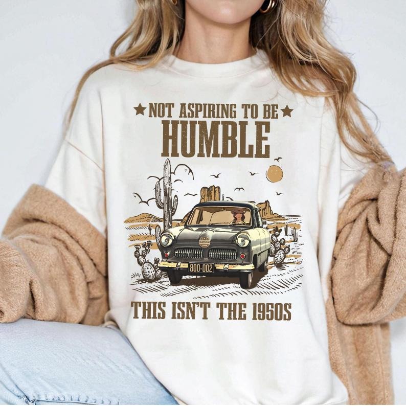 I'm Not Aspiring to Be Humble Harris Walz 2024 Shirt - Harris Inspirational Quote, Voting Tee,Vote Gift, Equality Shirt, Pro Choice Shirt, Roe v Wade Shirt Kamala Cotton Top Printed Unisex