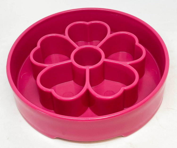 Flower eBowl Deep Slow Feeder Dog Bowl for Enrichment | USA Made