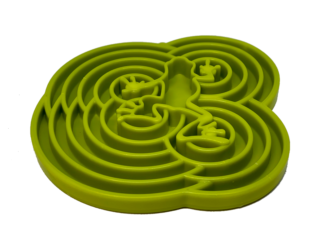 Water Frog eTray - Shallow Slow Feeder Dog Bowl for Enrichment | USA Made