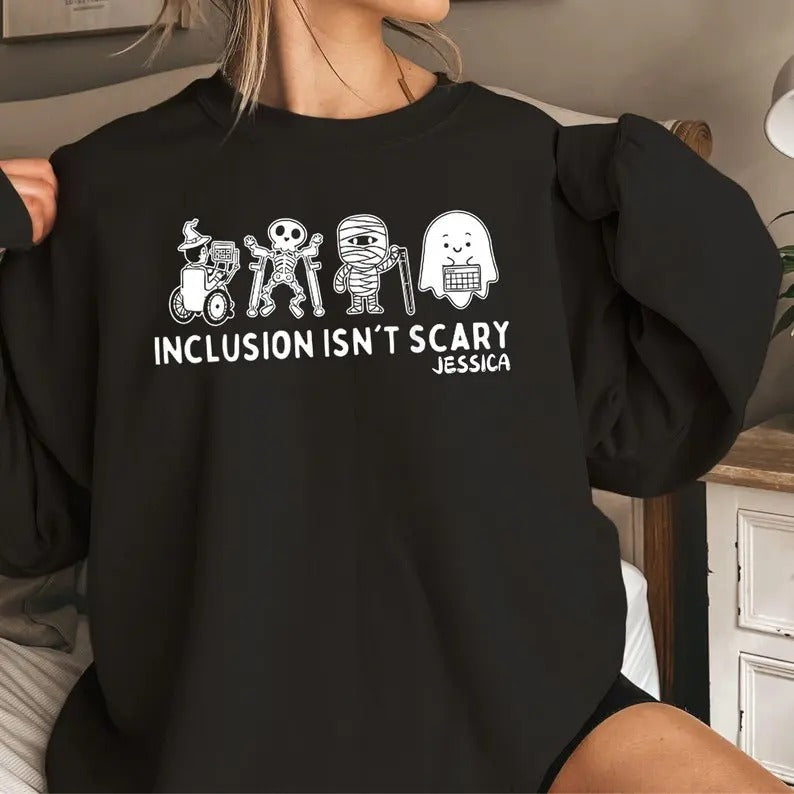Inclusion isn't sca.ry | SLP Halloween Shirt | Halloween Sped teacher tee | Inclusion Holiday shirtstyle{n002}2
