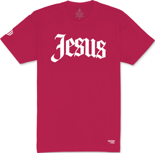Jesus T-Shirt (Magenta & White)