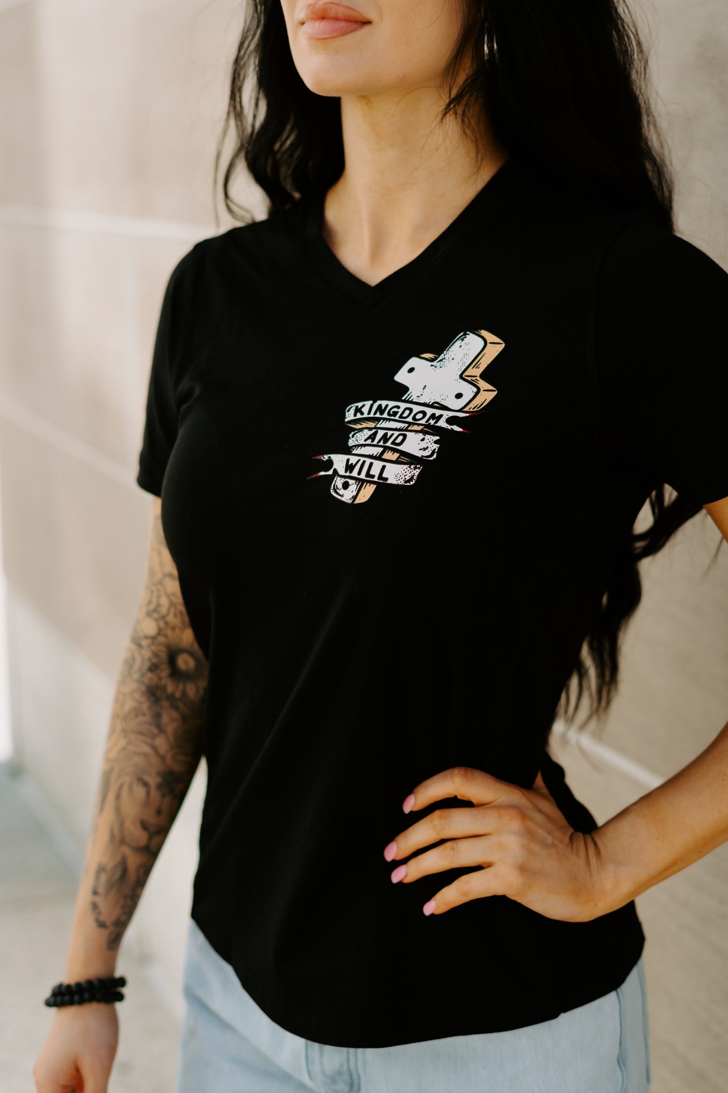 John 3:16 Ladies' T-Shirt (Black)