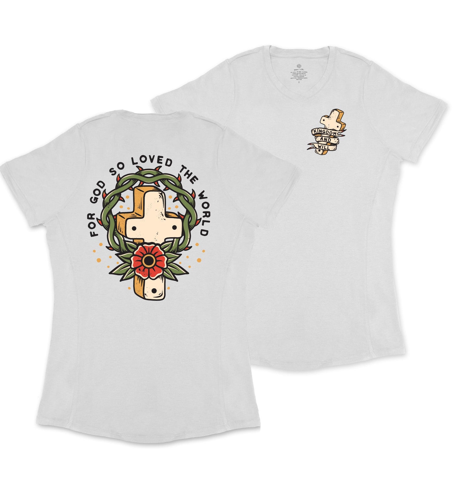 John 3:16 Ladies' T-Shirt (White)