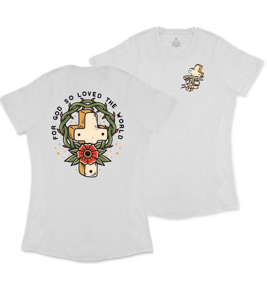 John 3:16 Ladies' T-Shirt (White)