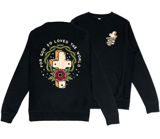 John 3:16 Pocket Sweatshirt (Black)