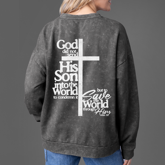 GLO - John 3:17 Crewneck Sweatshirt - Jerusalem Mud - Vintage Wash - 44