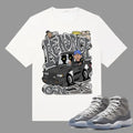 K Dot GNX Album Graphic Match For 11 Cool Grey, Y2k Streetwear, Unisex Cotton T-shirt For Fan