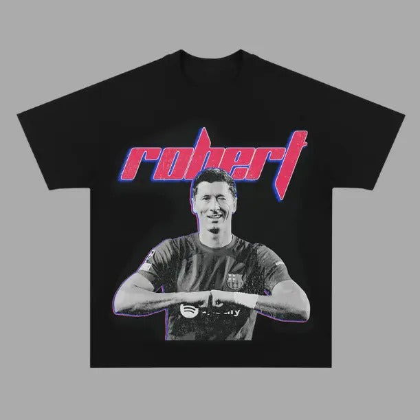 Lewandowski Y2k T-Shirt, Lewandowski Vintage Tee, Unisex Soccer Shirt, Sport Graphic Tees, Menswear Womenswear Streetwear