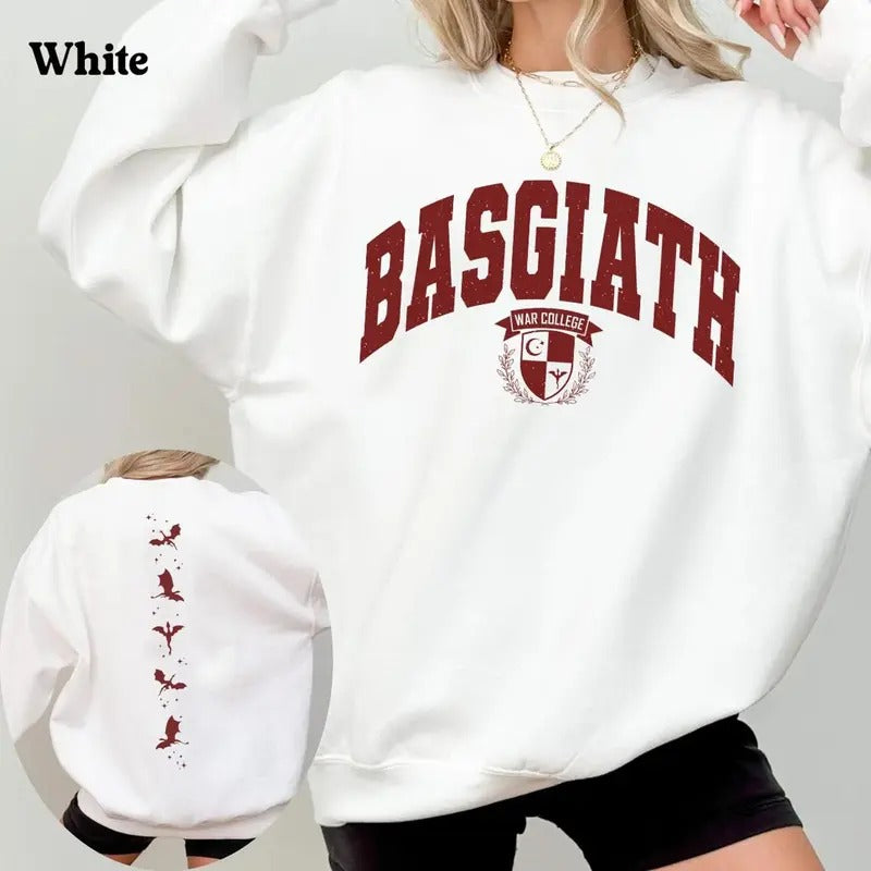 Limited Fourth Wing Double-Sided Sweater, Basgiath War College Sweater, Dragon Rider Sweatshirt for men and women