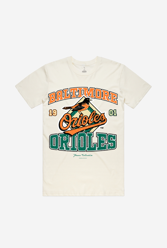 Baltimore Orioles Vintage Washed T-Shirt - Ivory