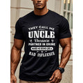 Made In The USA, Moisture-Wicking They Call Me Uncle T-Shirt, Crew Neck Graphic, Regular Fit, Men's Casual Daily Style for Summer Outdoor, Weekend, Going Out