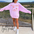Malibu Sweatshirt Preppy Sweatshirt Aesthetic California Crewneck Retro Y2K Sweater Malibu Beach Sweatshirt VSCO Clothes Beach Bum Shirt