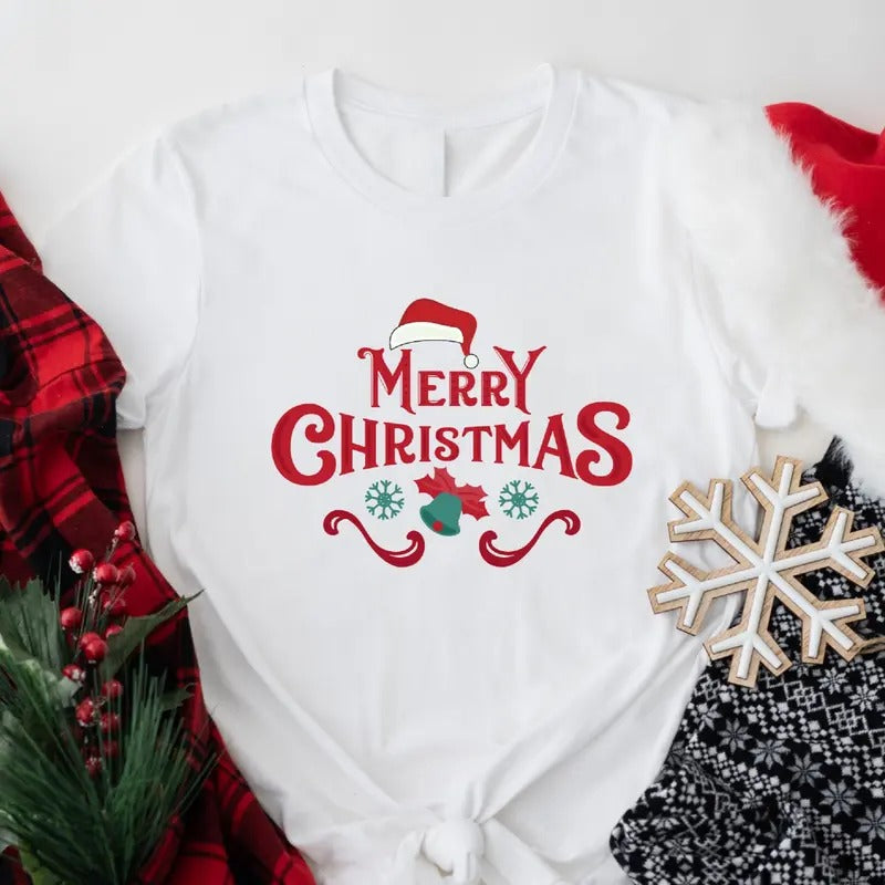 Marry Christmas T-Shirt, Family Matching Christmas Party Shirt, Winter Holiday Gift Tee, Christmas Gift Shirt For Woman.