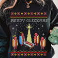 Merry Glizzmas Tshirt Sweatshirt, Funny Christmas Sweatshirt, Funny Hot Dog Shirt, Unisex Sweater Pullover Tee
