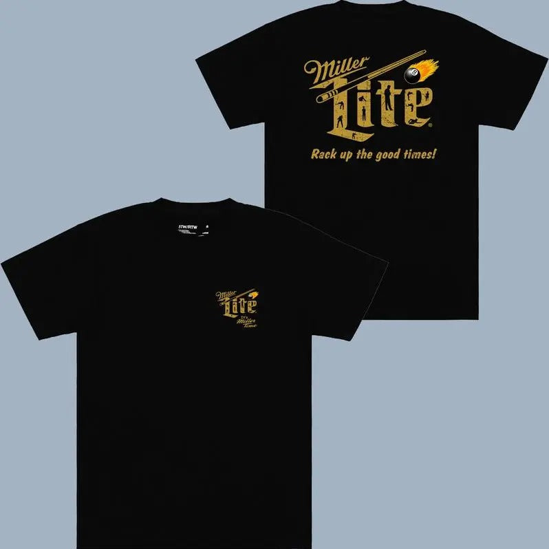 Miller Lite Rack Up The Good Times T-shirt - 2 Side - Multiple Fashion Choices - Miller Shirt