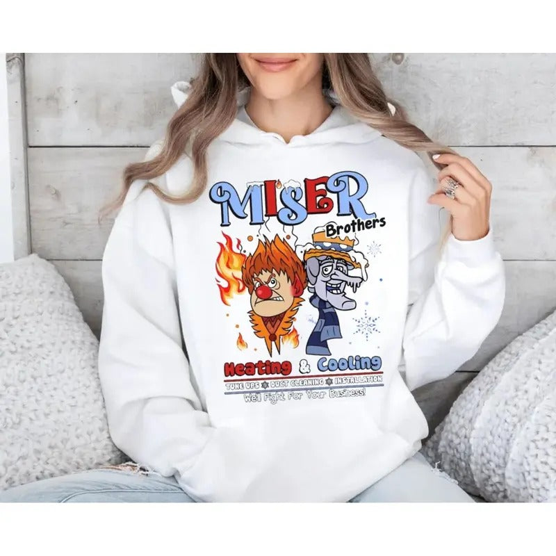 Miser Brothers Heating And Cooling Shirt, Miser Brothers Sweatshirt, Miser Brothers Christmas Hoodie, Merry Christmas , Unisex Sweater Pullover Tee