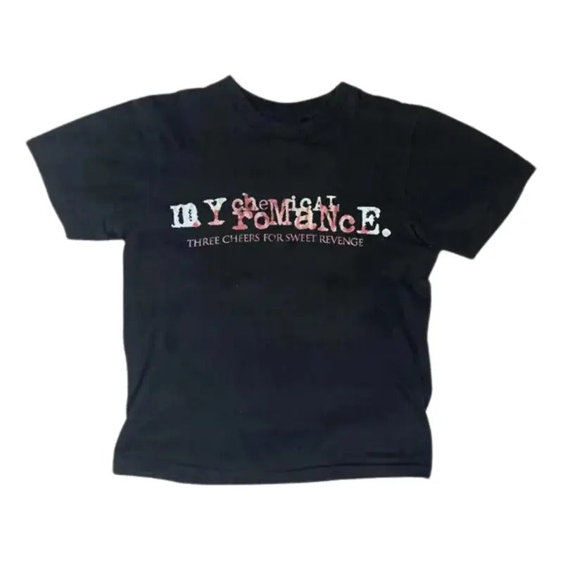 My Chemical Romance Baby Tee, Gothic Emo Girl Baby Tees, Clothes 2000s, Y2k Top Women Streetwear, Emo Girl Tops, Grunge Baby Tees, Women T-shirt, Gift For Her