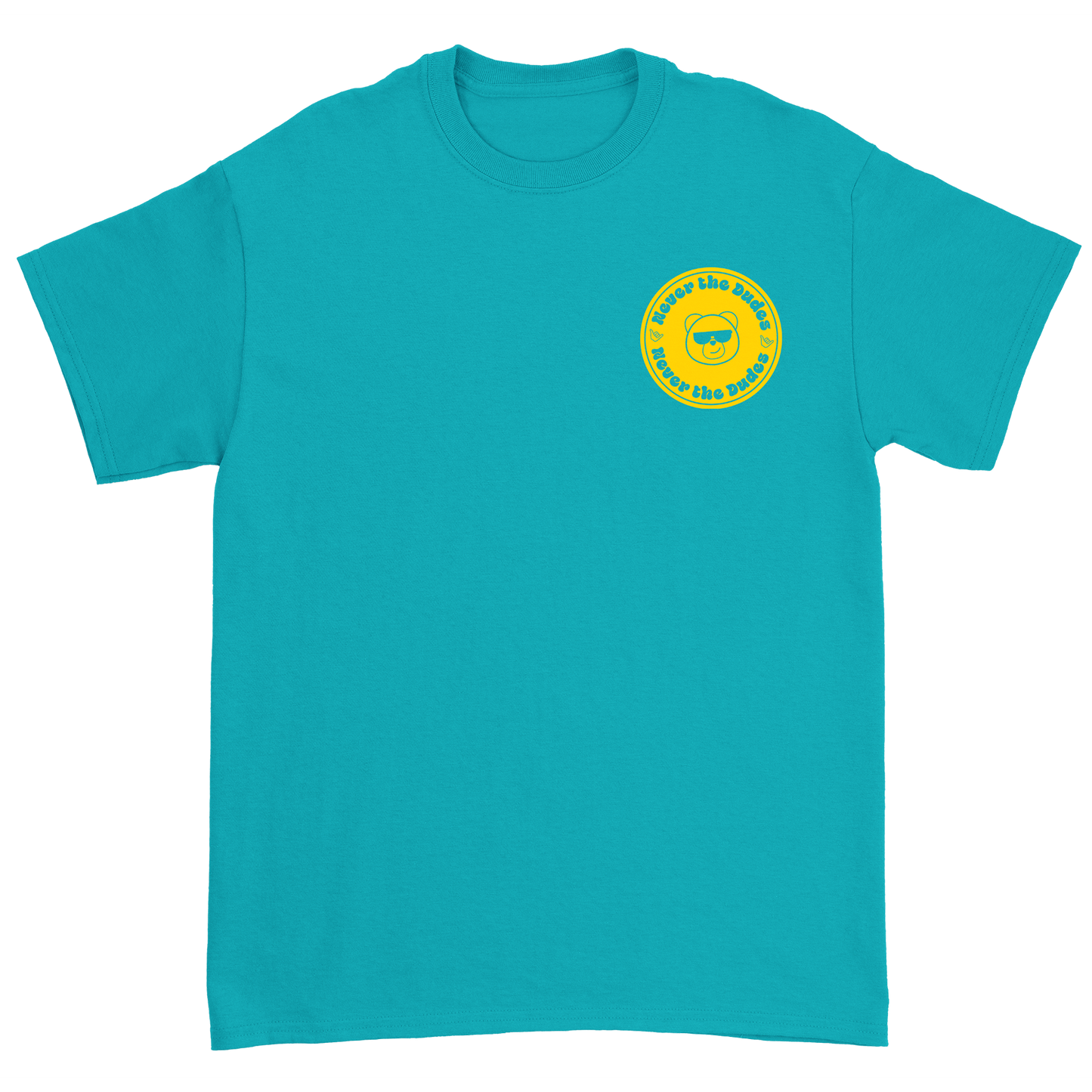 Never The Dudes T-Shirt - Tropical Blue