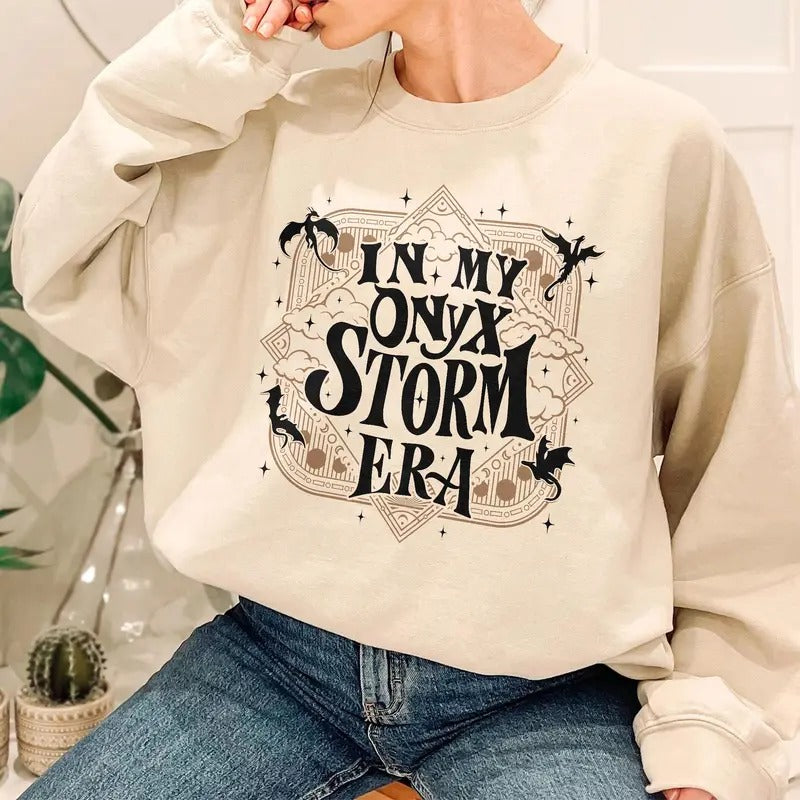 Onyx Storm Tshirt Sweatshirt, Fourth Wing Merch, Basgiath War College Tshirt, Xaden Riorson Fan, The Empyrean Series, Unisex Sweater Pullover Tee