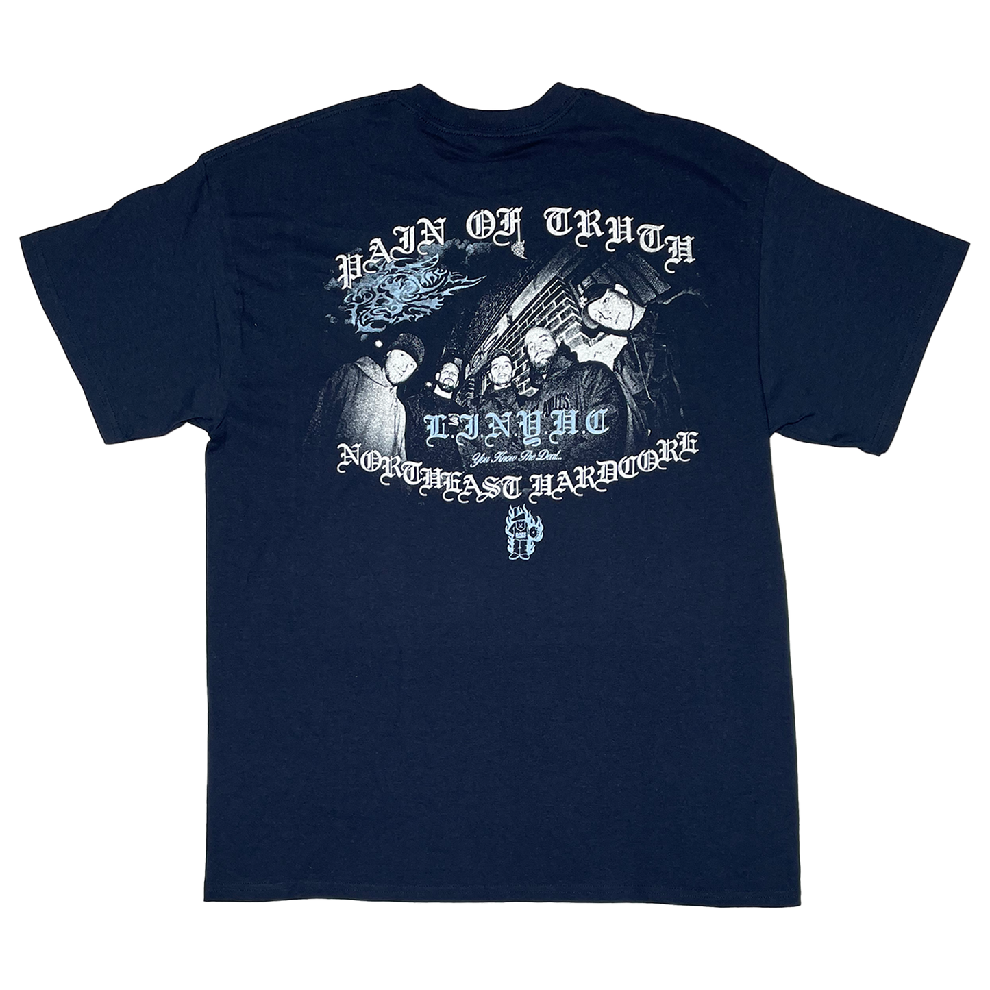 Pain of Truth - Navy Blue Logo T-Shirt