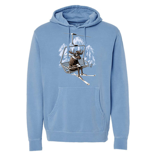 Vacation Moose Vintage Wash Pullover Hoodie