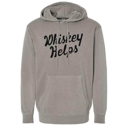 Unisex Whiskey Helps Vintage Wash Pullover Hoodie