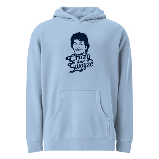 Unisex Crazy For Swayze | Supports World Health Vintage Wash Pullover Hoodie