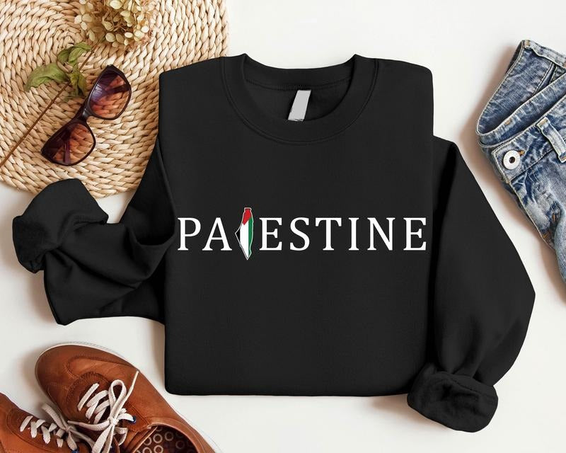 Palestine Sweatshirt, Palestine Flag Hoodie, Free Palestine Sweater, Palestinian Support Gift, Palestinian Lives Matter, Save Gaze Hoodie, Stand With Palestine Sweatshirt, End Occupation.