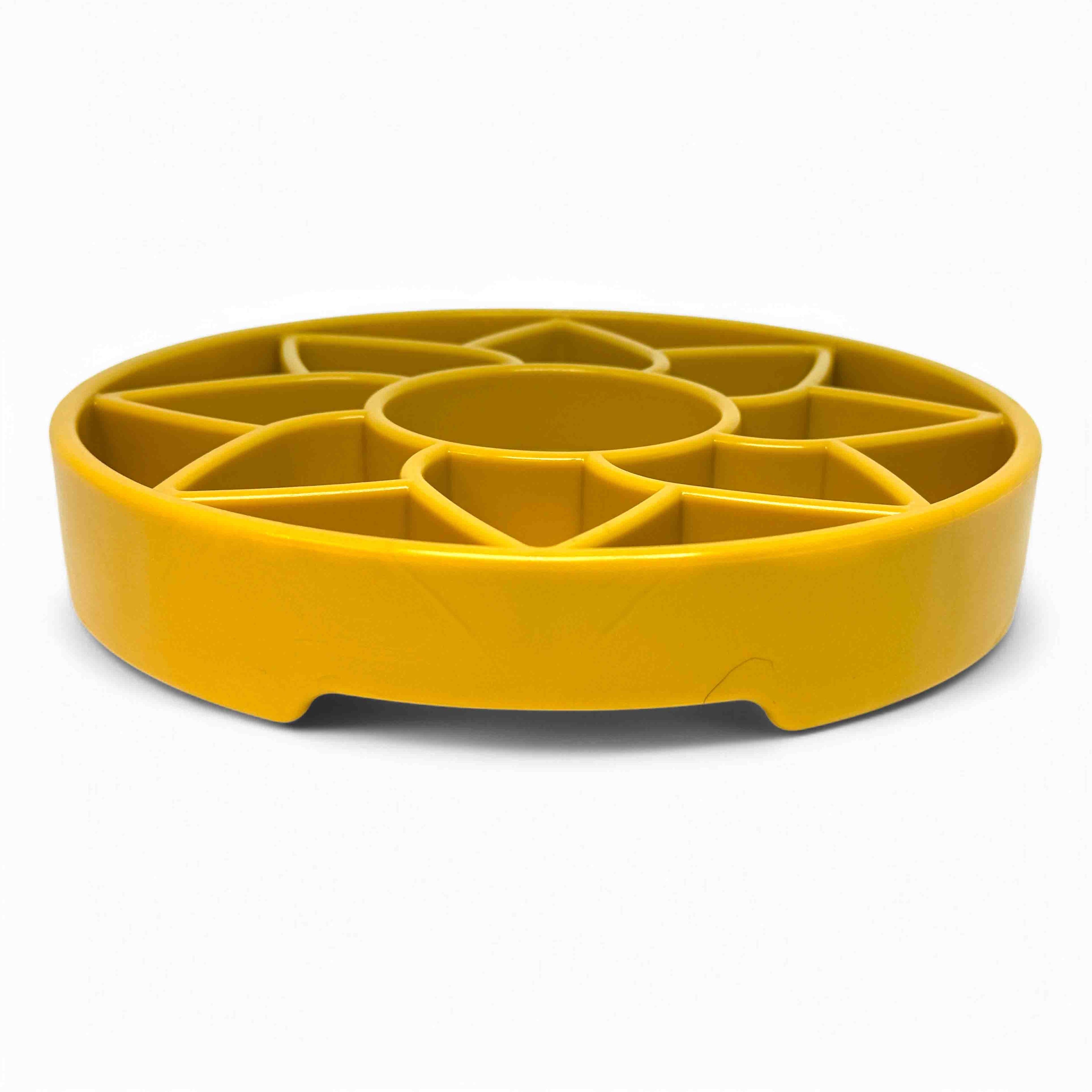 Sunflower eTray Shallow Slow Feeder Dog Bowl for Enrichment | USA Made