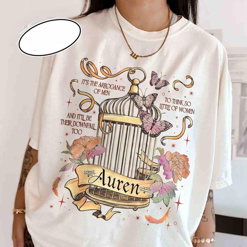 Plated PrisonerShirt For Fan, Auren Goldfinch T Shirt, Gold Cage Tee, Gift For Book Lover, Bookish Shirt P30E8