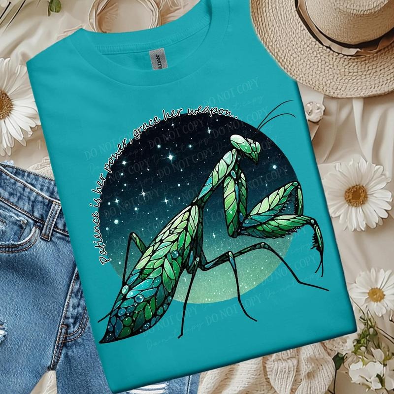Power Praying Mantis DTF Transfers - THIS IS NOT A SHIRT