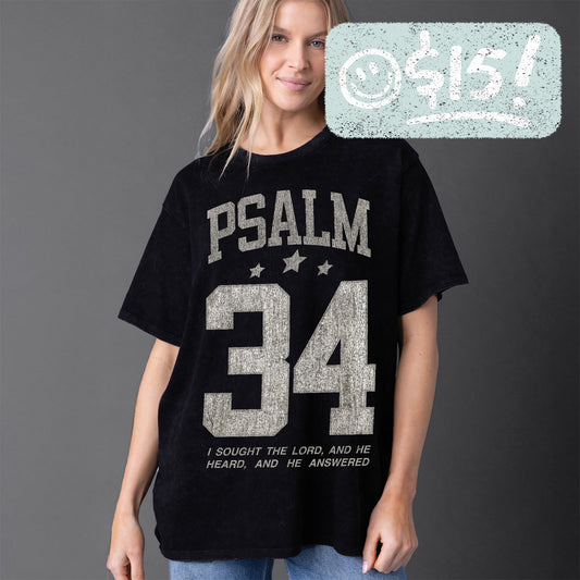 GLO - Psalm 34 Tee - Black - Vintage Wash - 15