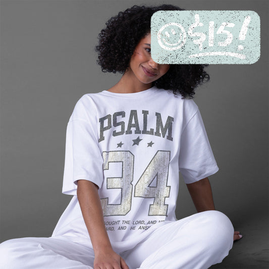 GLO - Psalm 34 Tee - White - Vintage Wash - 15