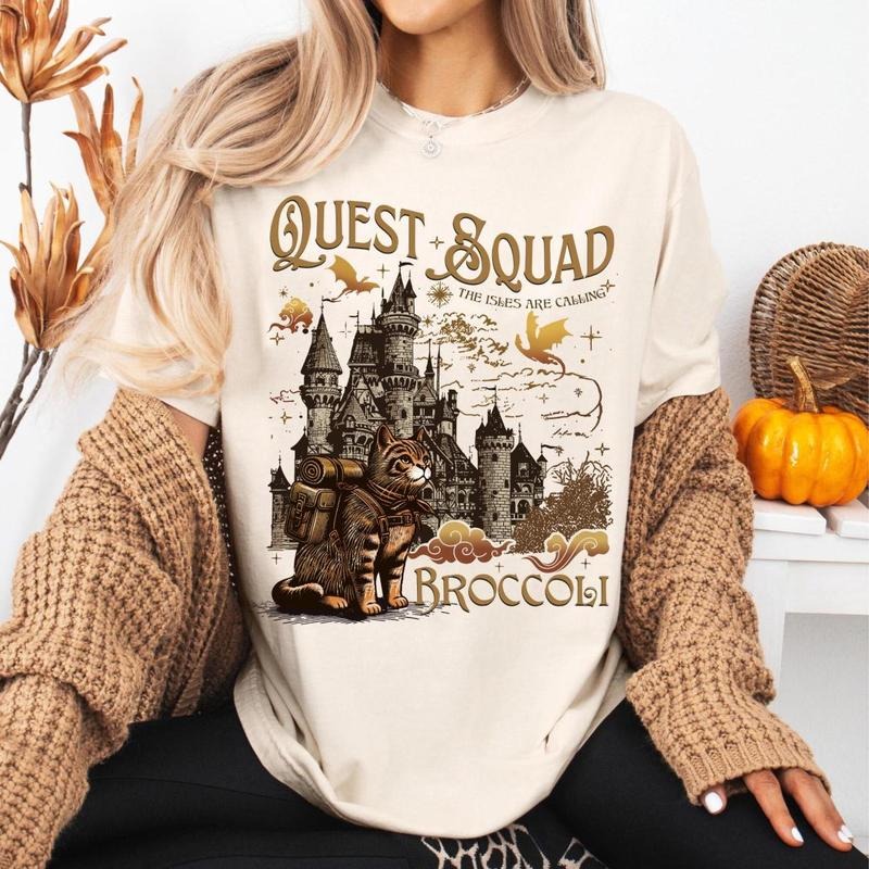 Quest Squad Broccoli Shirt, Quest Squad Onyx Storm Shirt, Riorson House Tee, Ridoc Dragon Rider Tshirt, Basgiath War College