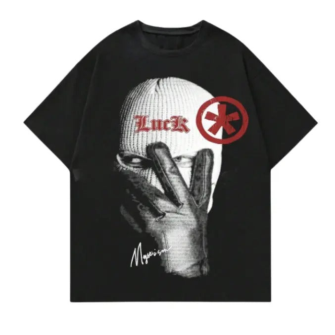 ROMWE Street Life Men's Short Sleeve T-Shirt With Portrait Print, Suitable For Daily Wear In Spring And Summer, School Tropical  Cotton Menswear Top